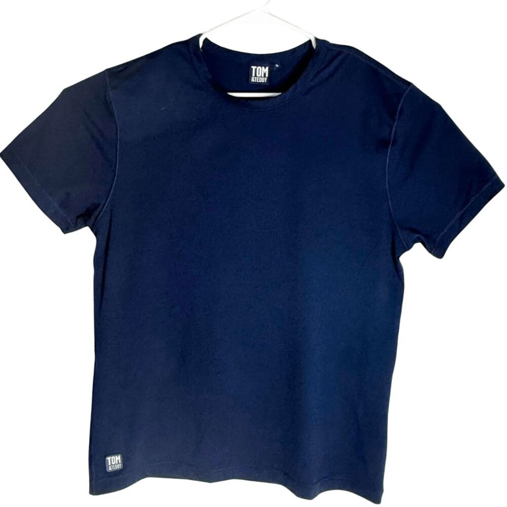 Tom‎ & Teddy Men's Crew Neck UPF 50 Short Sleeve Rush Guard Deep Blue Size XL